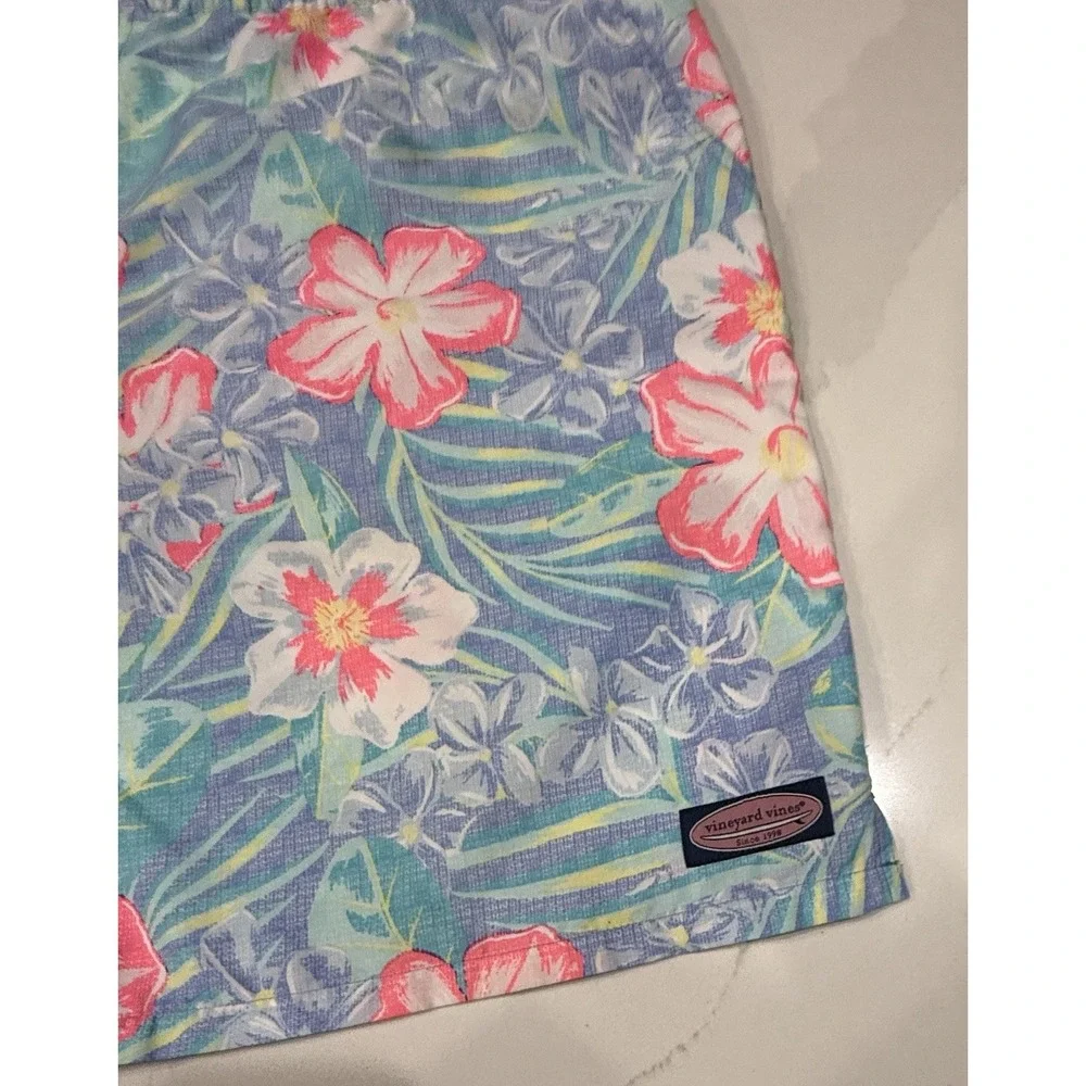 Vineyard Vines Swim Trunks Mens XL Multicolor Tropical Floral Pockets Liner‎